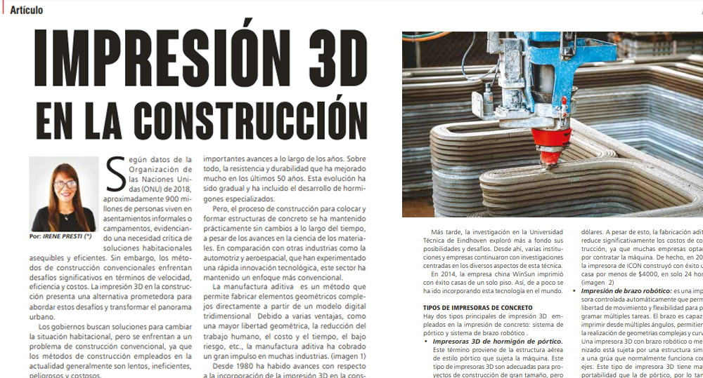 IMPRESIÓN 3D EN LA CONSTRUCCIÓN